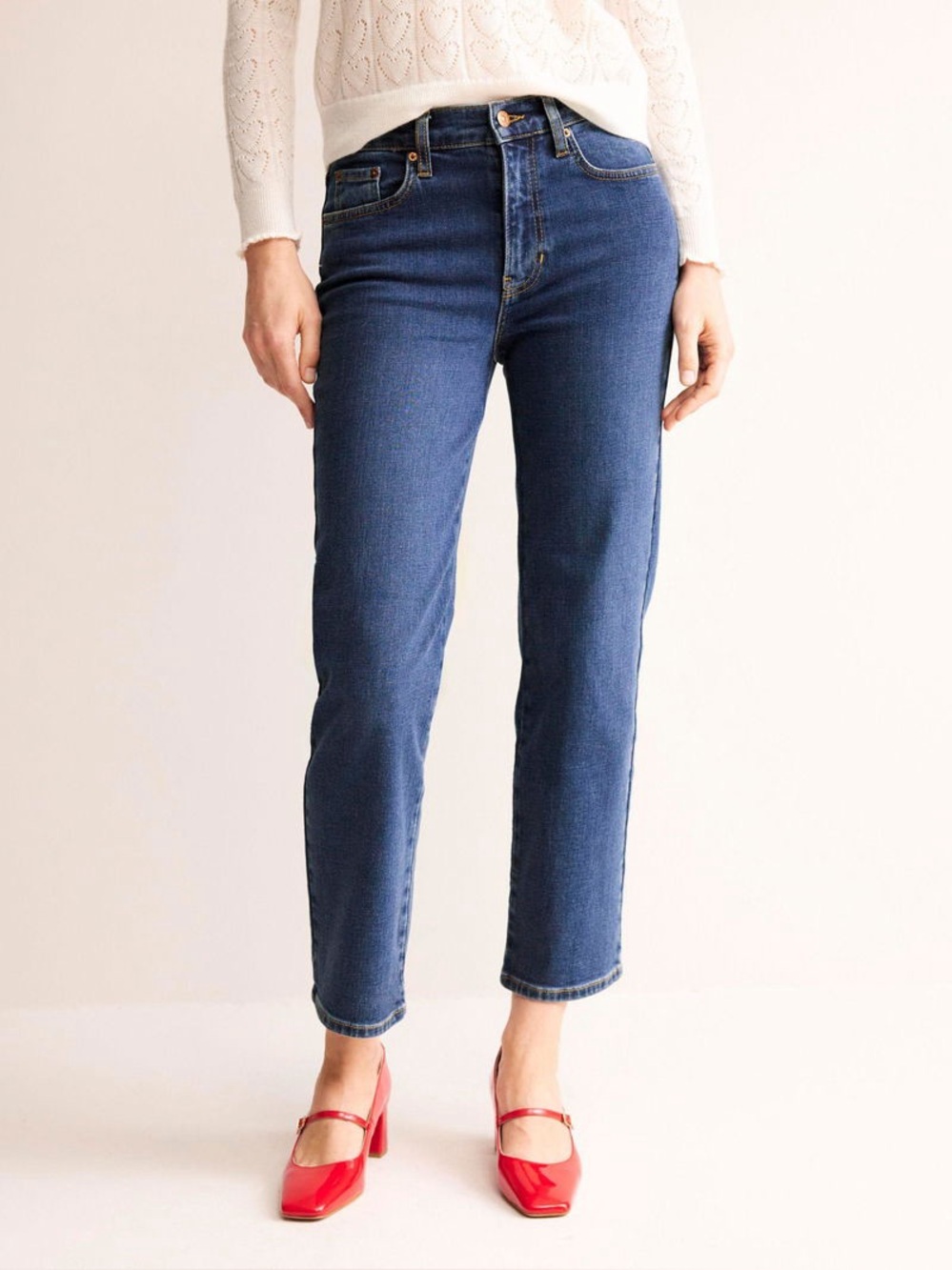 Boden Women's Cigarette Straight Leg Mid Rise‎ Jeans Staple Capsule Casual NWT